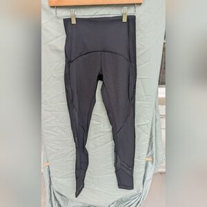 Lululemon Renew Black Mesh Leggings Full Length Size 4